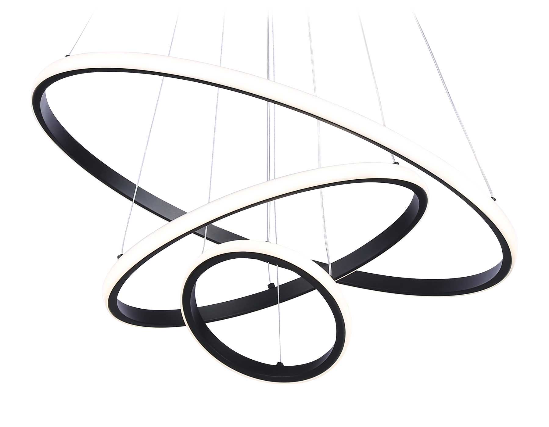 Подвесной светильник Ambrella FL40821/3 BK черный 4200K 56W D200/400/600*1300 (Без ПДУ)