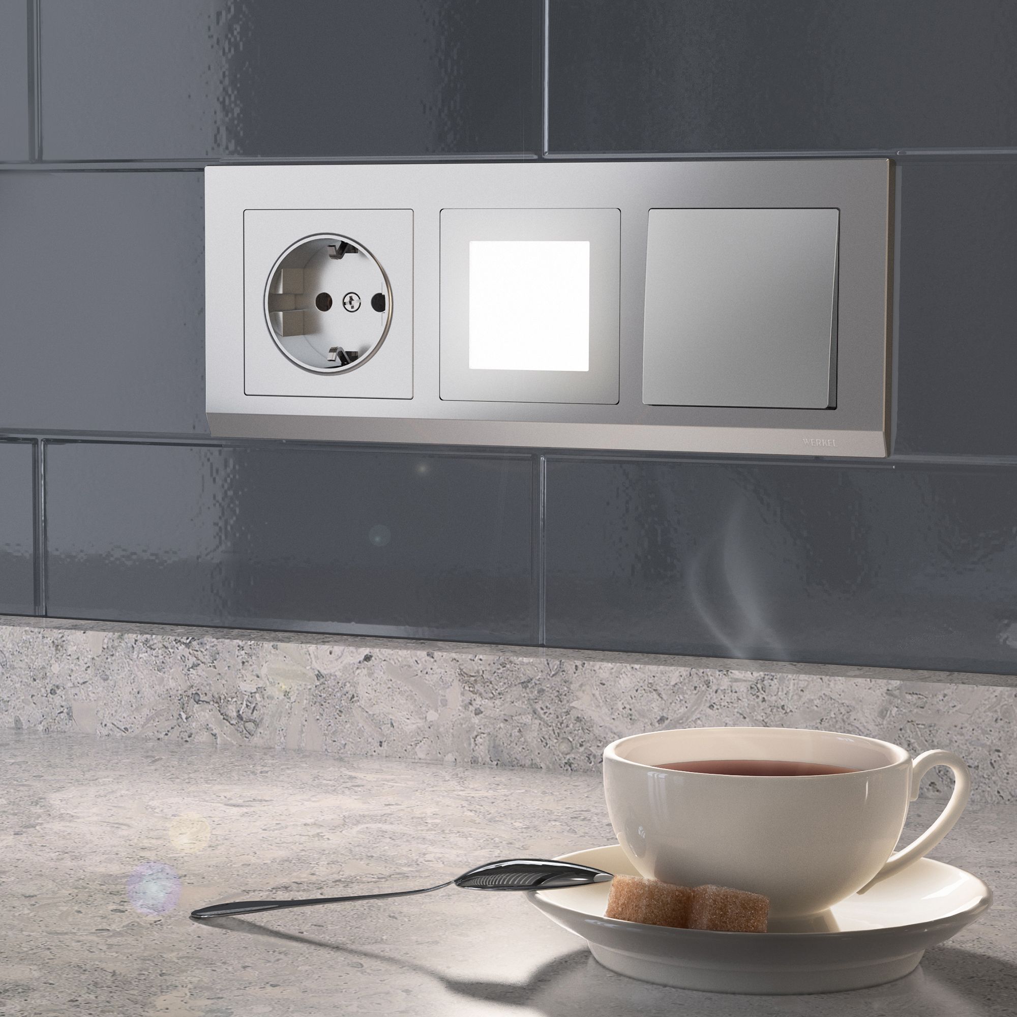 Встраиваемая LED подсветка Werkel WL06-BL-03-LED (серебряный) / W1154306 / a045381