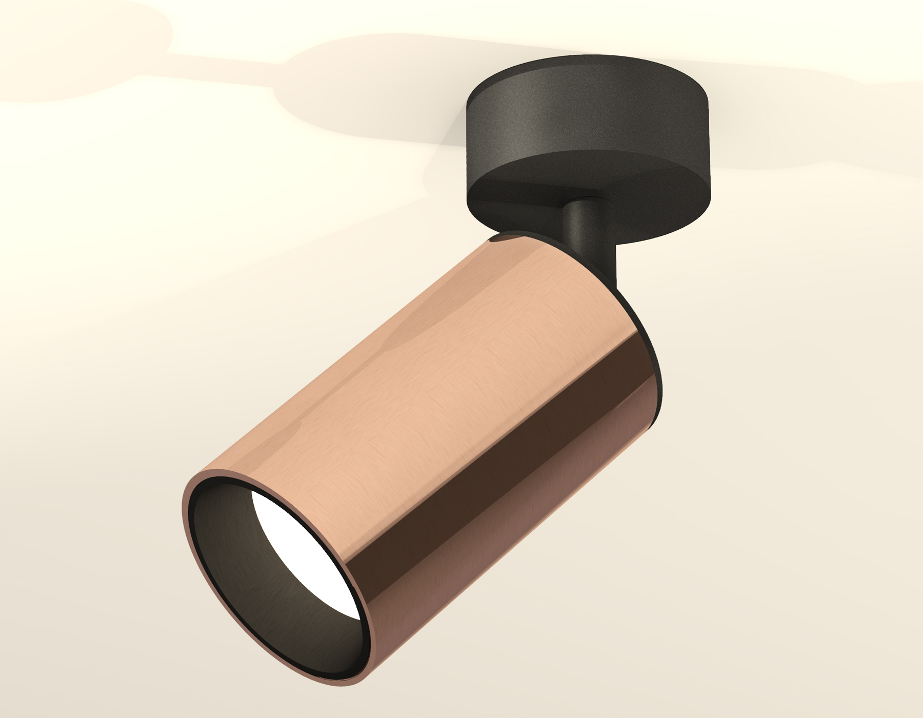 Накладной поворотный светильник XM6326020 PPG/SBK золото розовое полированное/черный песок MR16 GU5.3 (A2210, C6326, N6111)