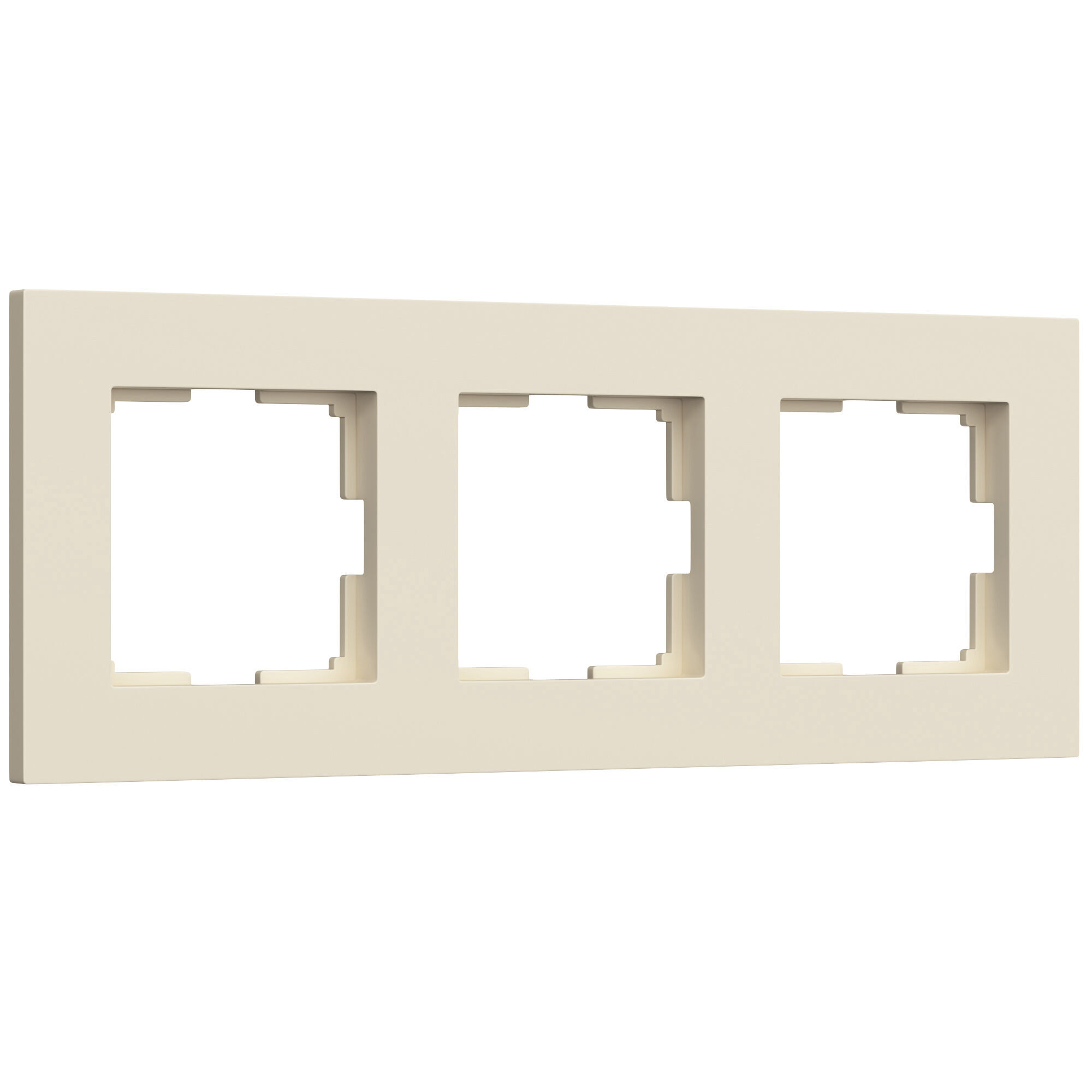 W0032962/ Рамка на 3 поста Slab (айвори софт)