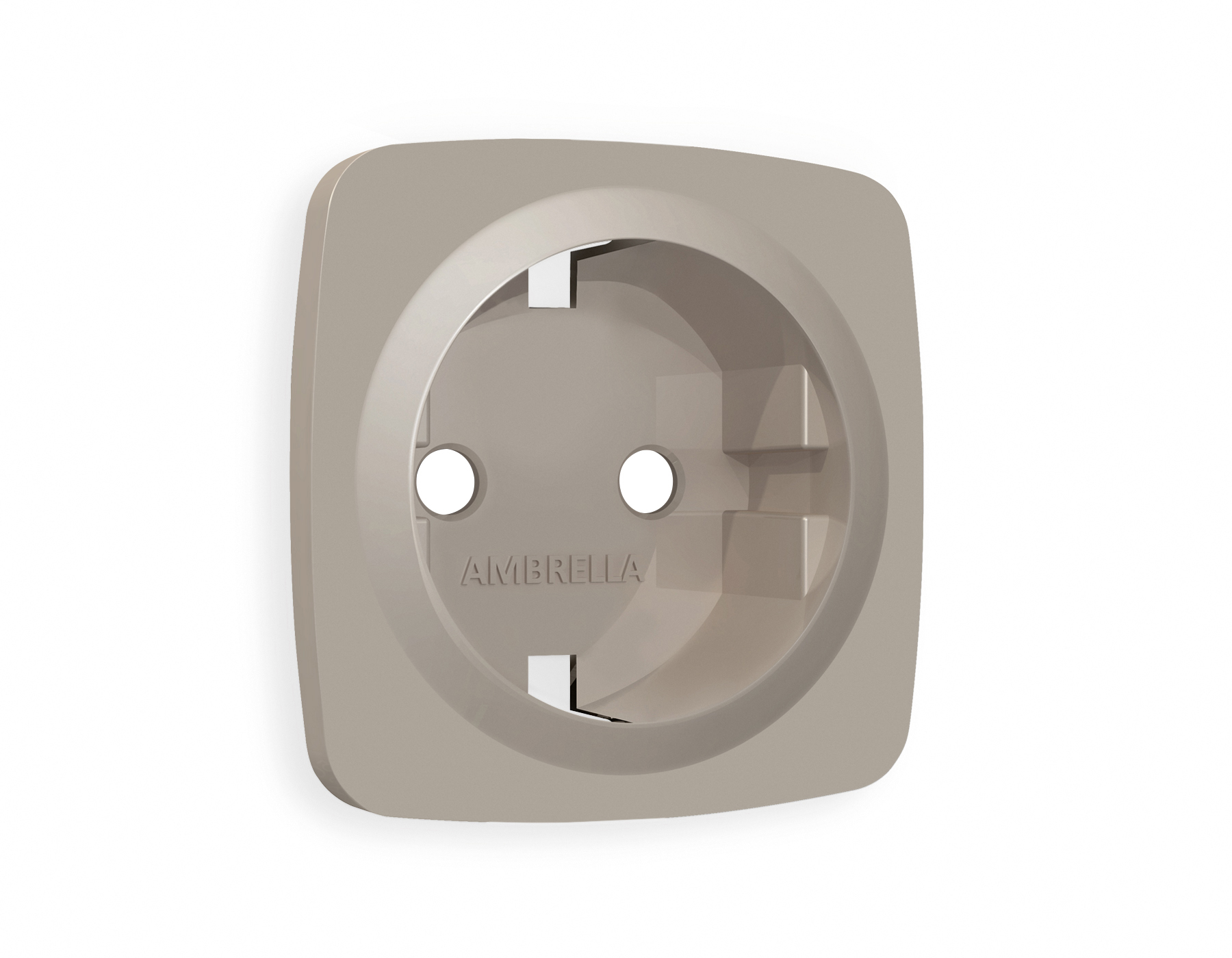 OP3660 Лицевая панель OMEGA (Серо-бежевый матовый) для электрической розетки с/з QUANT