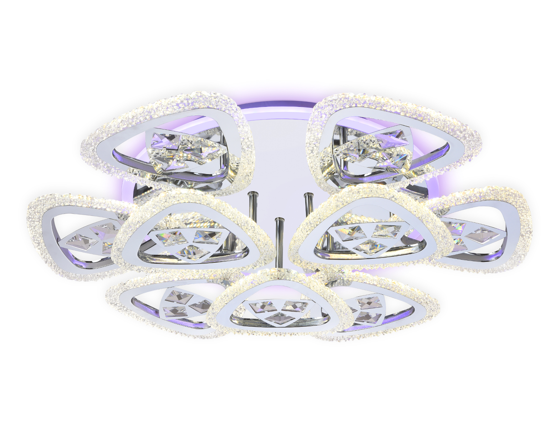 Потолочный светодиодный светильник с пультом Ambrella FA2922 CH хром 138W 600*600*130 (ПДУ РАДИО 2.4)