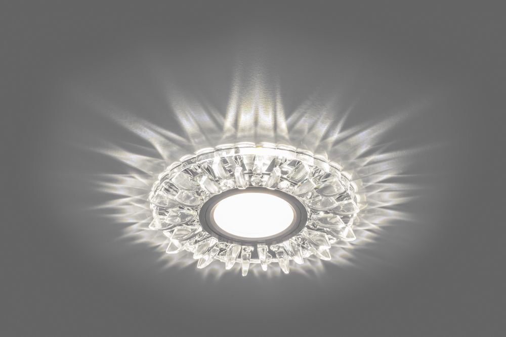 Светильник встраиваемый с белой LED подсветкой Feron CD911 потолочный MR16 G5.3 прозрачный