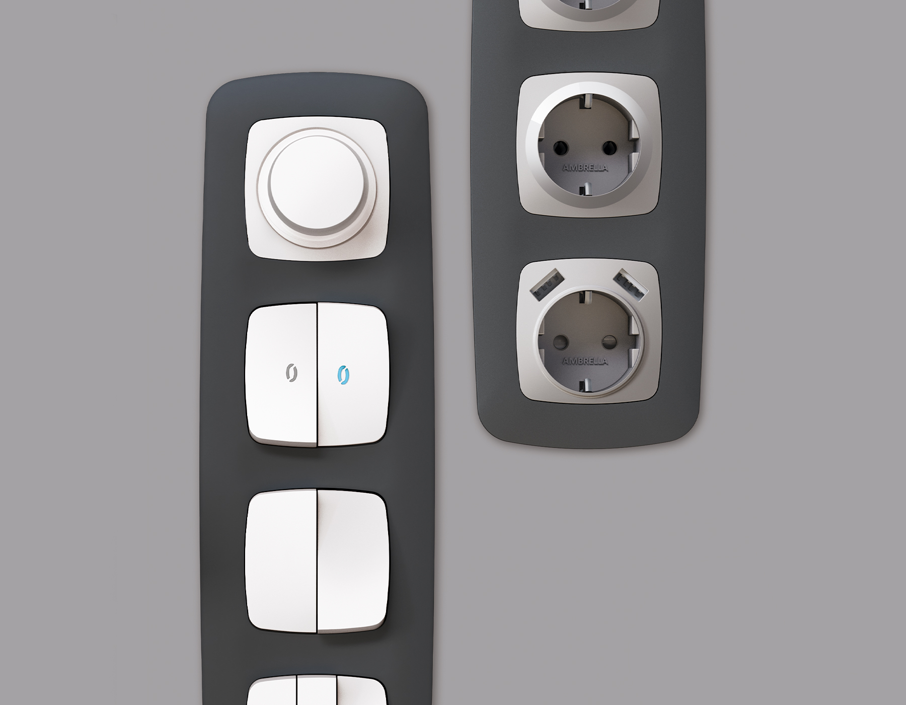 OF140804 Рамка OMEGA Ecta (Графит Мягкое касание) 4-ая