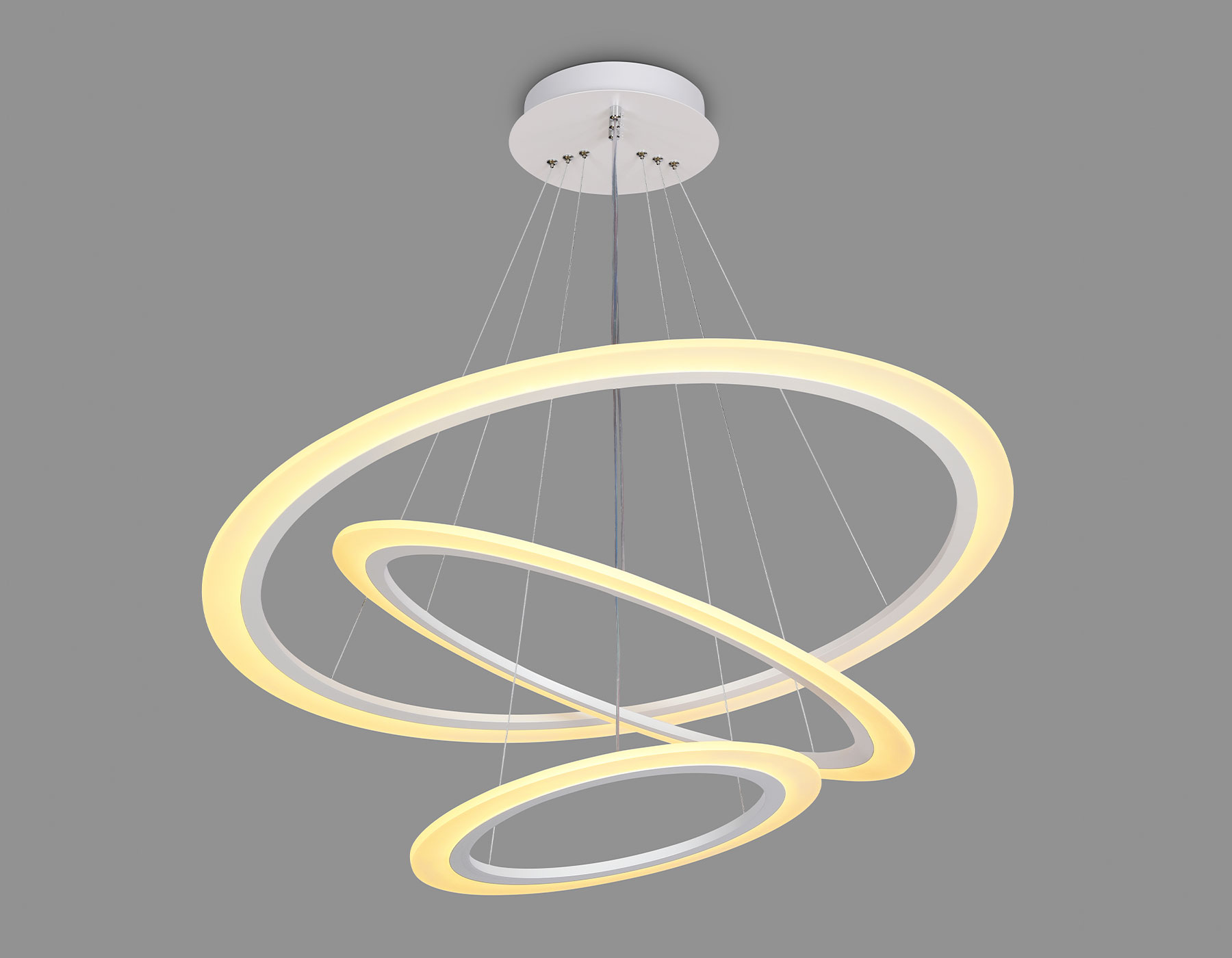 Подвесной светильник FA4359/3 WH белый 145W 3000K/4200K/6400K D800*800 (ПДУ РАДИО 2.4G)