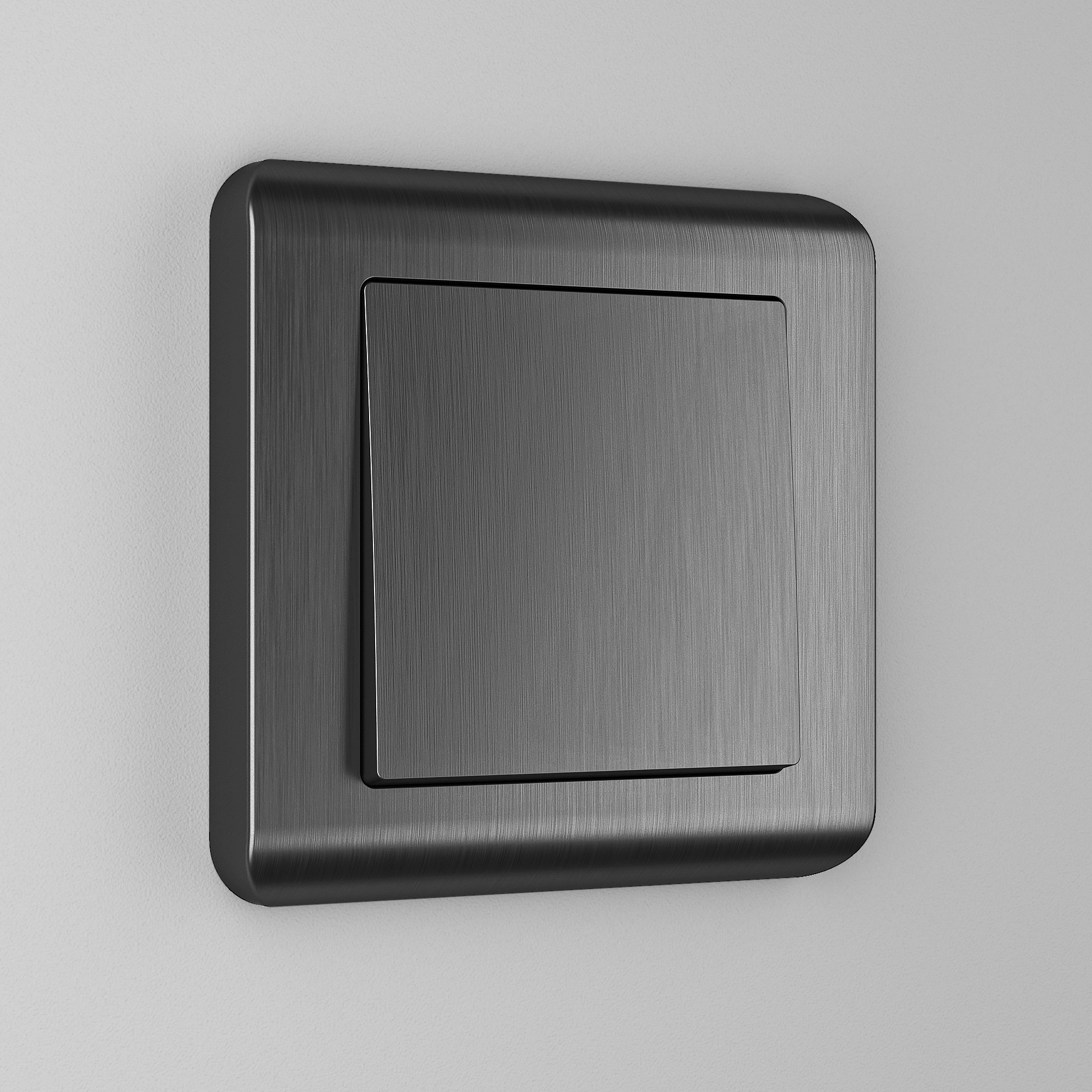 Выключатель одноклавишный проходной WERKEL (графит рифленый) WL04-SW-1G-2W  / W1112004 / a046613