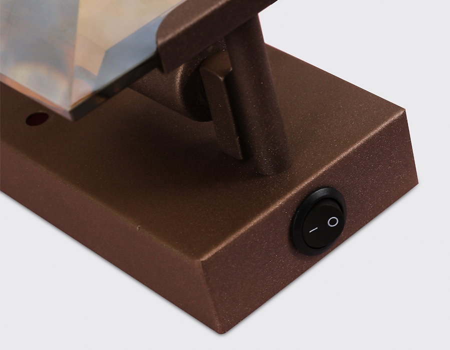 Настенный светильник Ambrella TR5158 CF/TI кофе/янтарь E14/1 max 40W 210*130*100