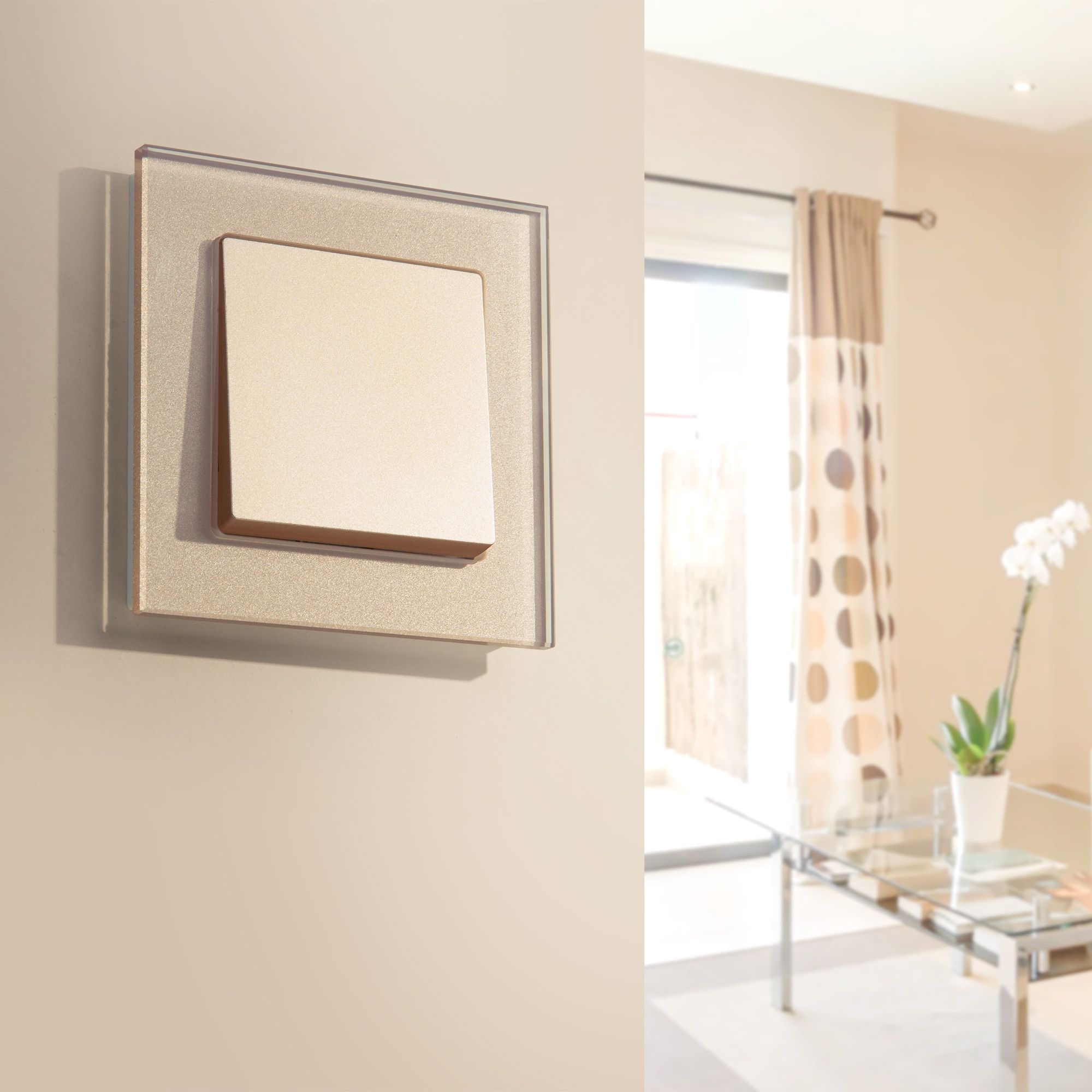 Выключатель одноклавишный WERKEL (шампань) WL11-SW-1G / W1110011 / a040915