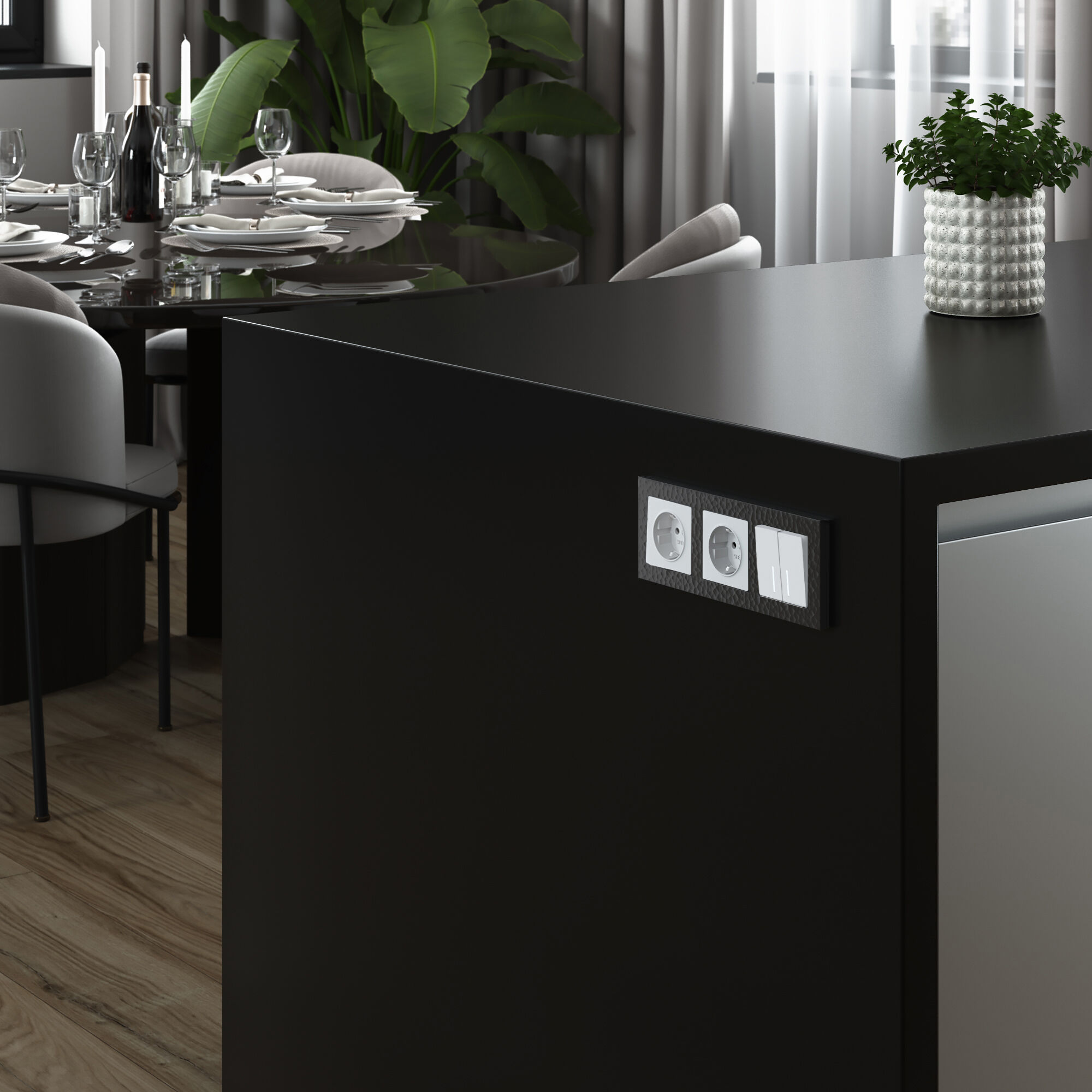 Рамка на 3 поста Werkel Hammer (черный) / W0032408 / a052521