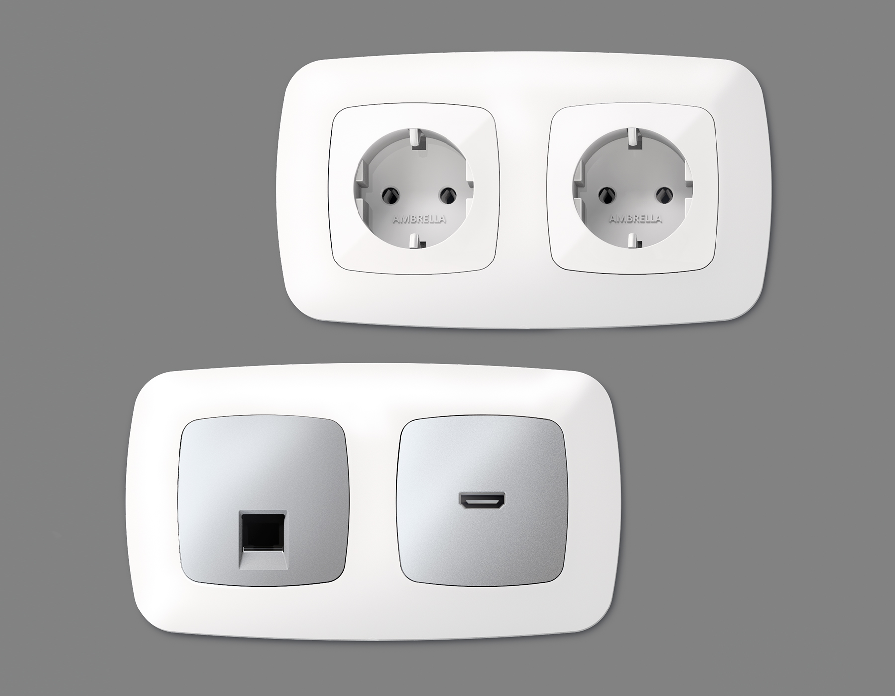 OF140121 Рамка OMEGA Ecta (Белый матовый) 1-ая