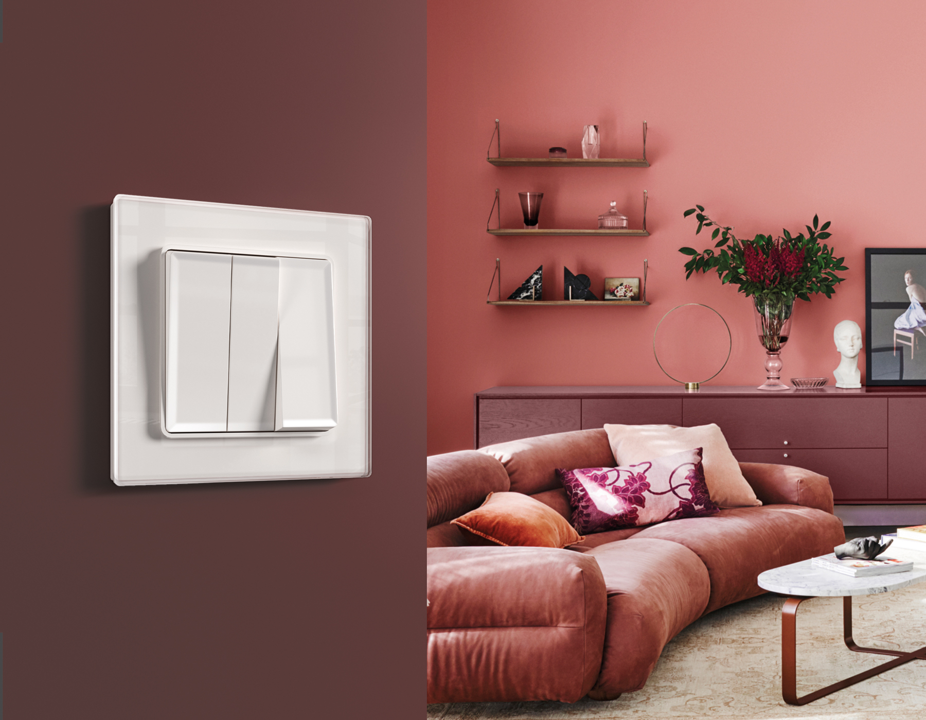 AF330103 Рамка ALFA Platos (Белый Стекло органическое) 3-ая