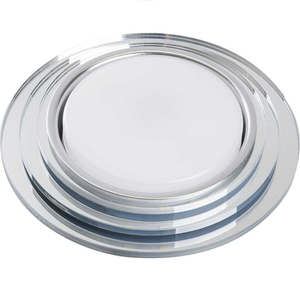 Светильник встраиваемый с белой LED подсветкой Feron CD5024 потолочный GX53 без лампы, матовый Светильник встраиваемый с белой LED подсветкой Feron CD5024 потолочный GX53 без лампы, матовый