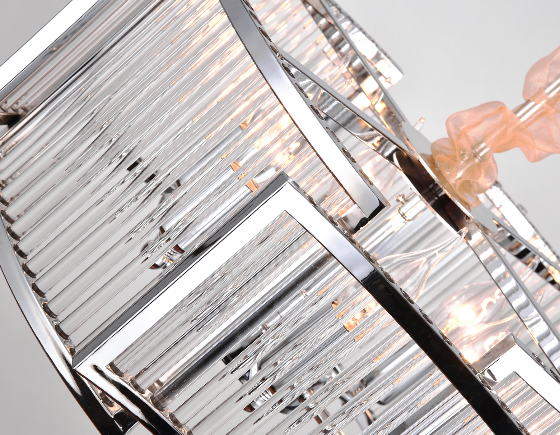 Подвесная люстра с хрусталем Ambrella TR5366/6 CH/CL хром/прозрачный E14/6 max 40W D500*653