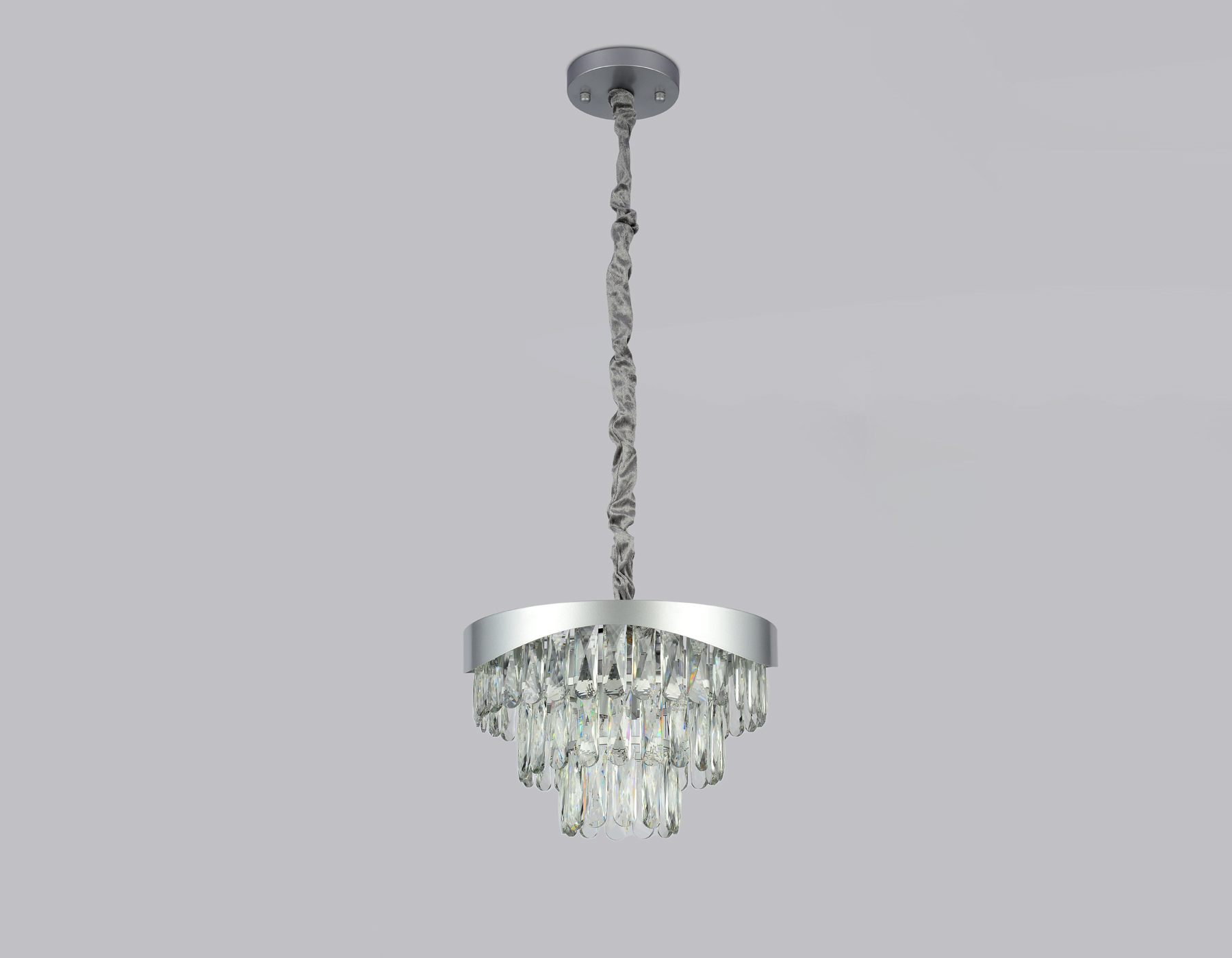 Подвесная люстра с хрусталем Ambrella TR5080 SL/CL серебро/прозрачный E14/6 max 40W