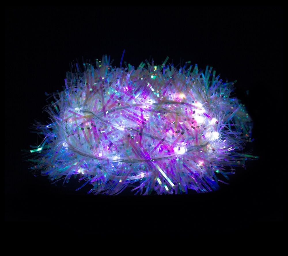 Светодиодная гирлянда Feron CL40 мишура 6.1 м +4.3м 230V белый c питанием от сети