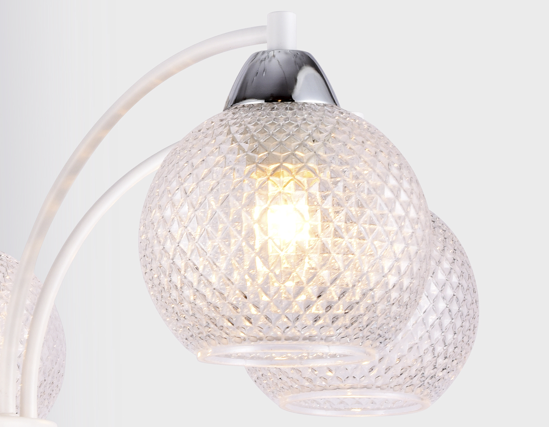 Подвесная люстра Ambrella TR9010 белый/прозрачный E27 max 40W D620*500