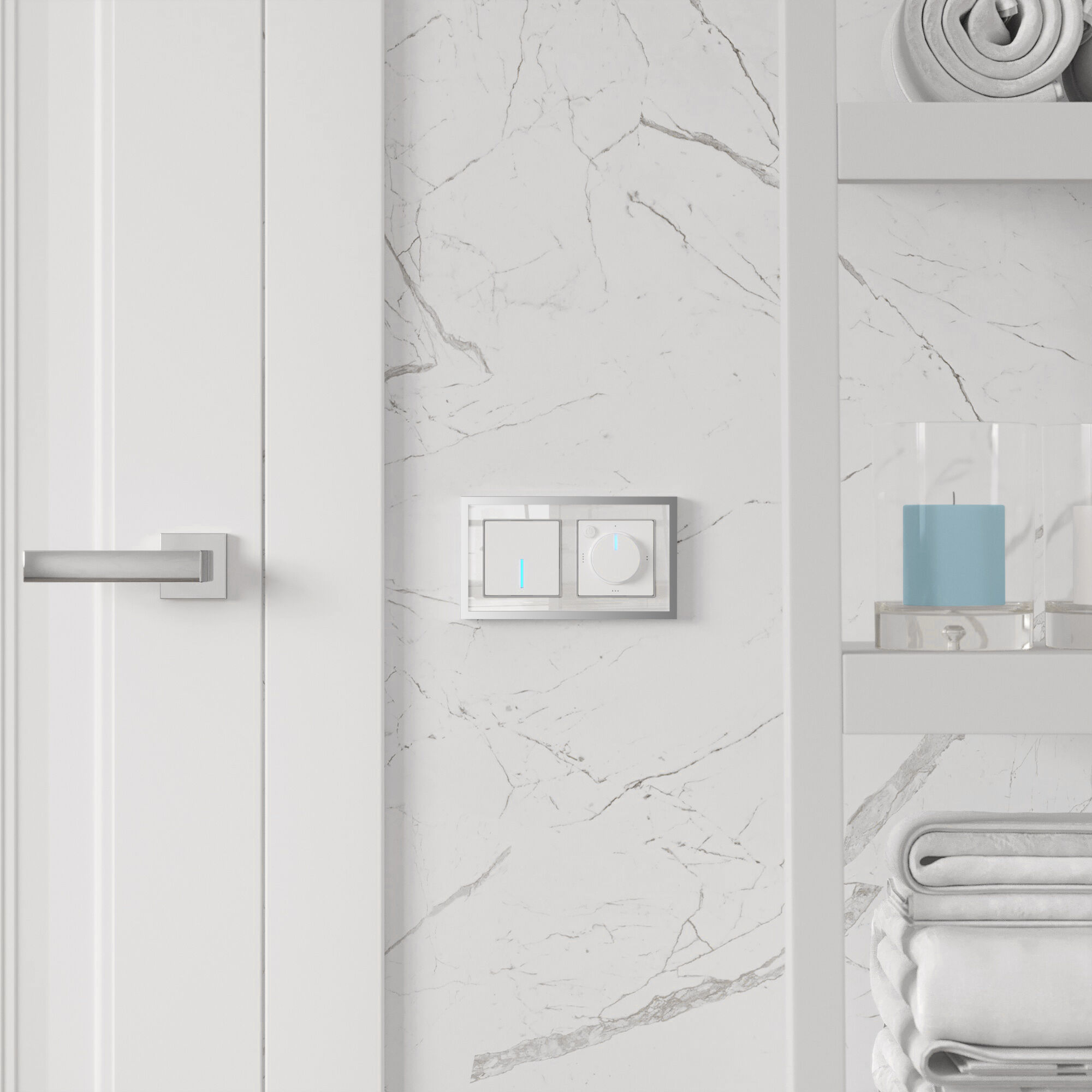 Рамка на 2 поста Baguette Werkel (белый/серебро) W0022850