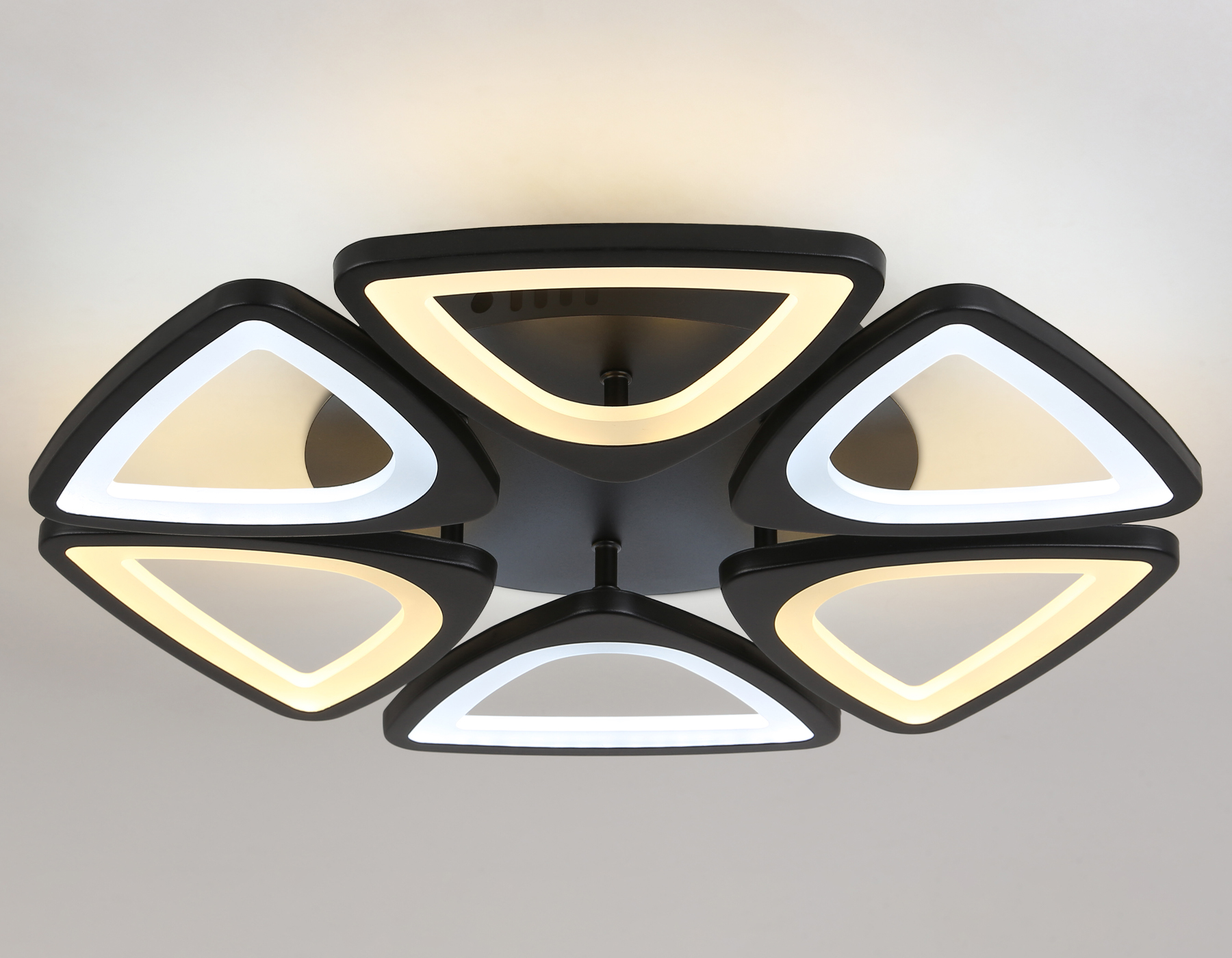 Потолочный LED светильник FA4495/6 BK черный 84W 4200K/3000K+6400K/6400K+3000K D450*80 (ПДУ ИК)