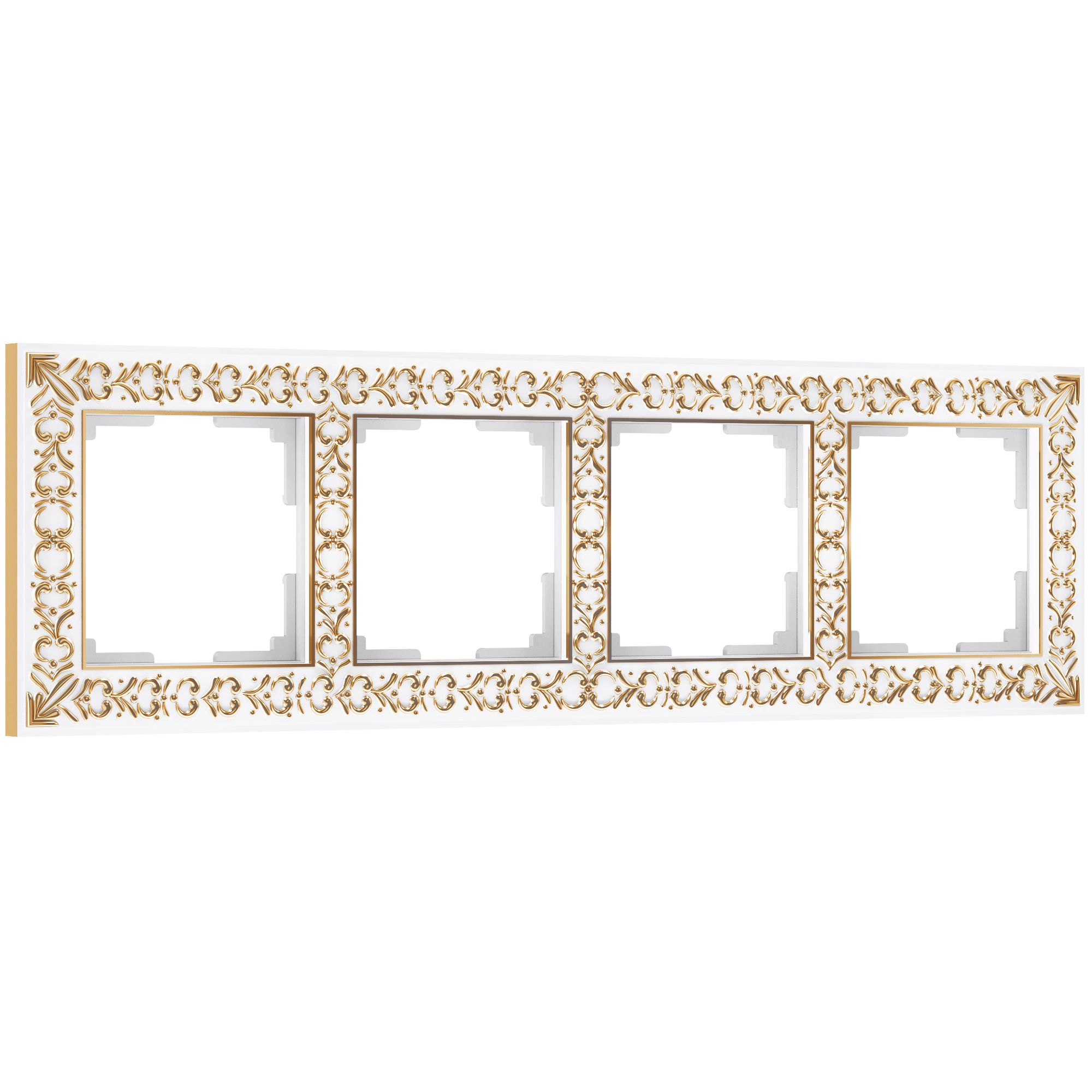 Рамка WERKEL Antik на 4 поста (белое золото) WL07-Frame-04 / W0041523 / a036751