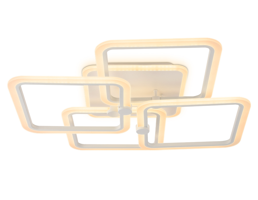 Потолочный светодиодный светильник с пультом FA537/4 WH Ambrella белый 148W 670*670*120 (ПДУ РАДИО 2.4)