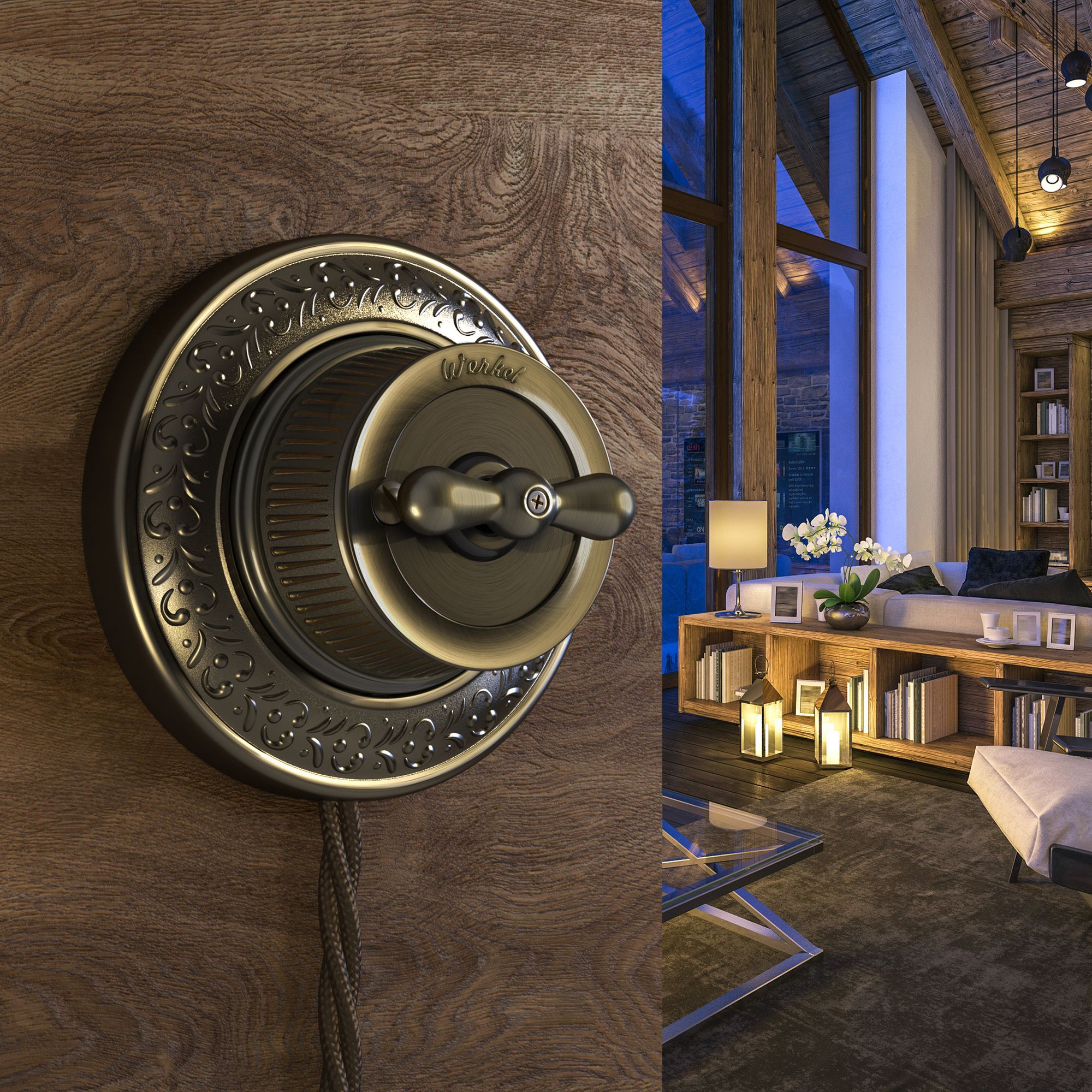 Рамка на 1 пост Werkel Antik Runda (бронза) WL70-frame-01