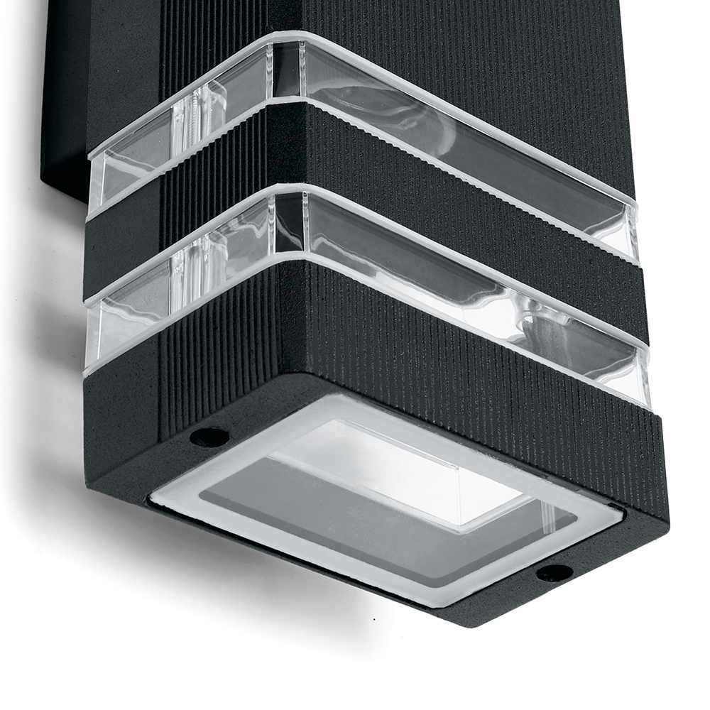 Светильник садово-парковый Feron DH0807, на стену вверх/вниз,  E27 230V, черный Светильник садово-парковый Feron DH0807, на стену вверх/вниз,  E27 230V, черный