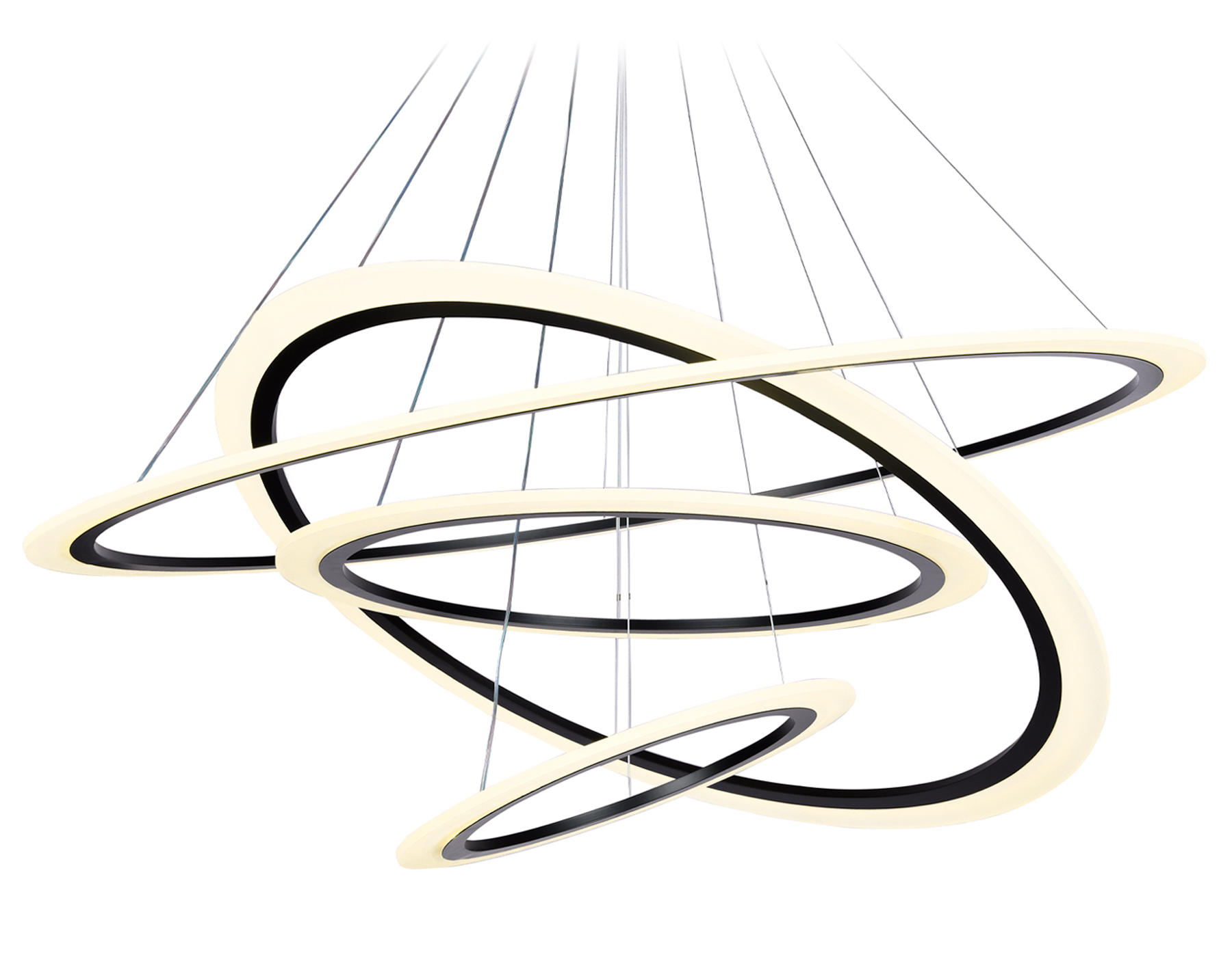 Подвесной светильник FA4365/4 BK черный 235W 3000K/4200K/6400K D1000*870 (ПДУ РАДИО 2.4G)