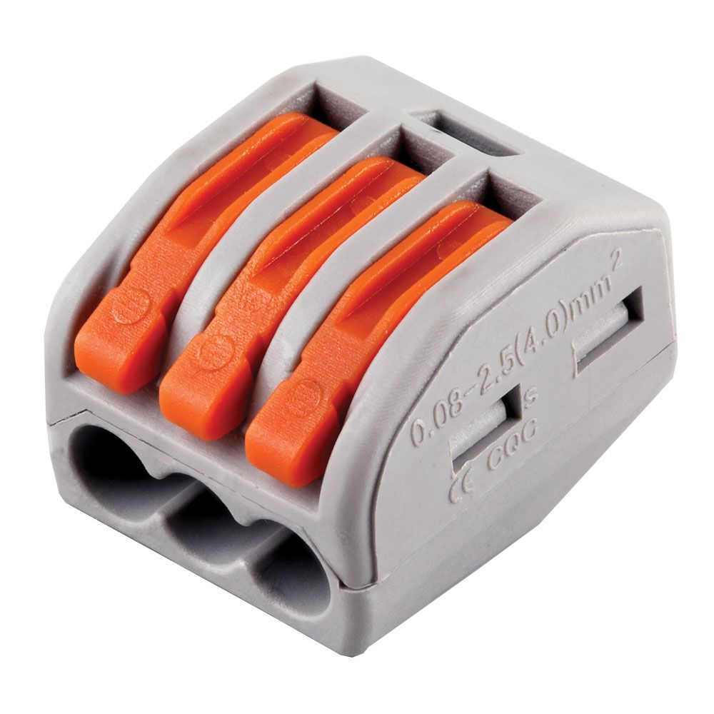 Cтроительно-монтажные клеммы 3-проводные STEKKER, LD222-413 (32397)