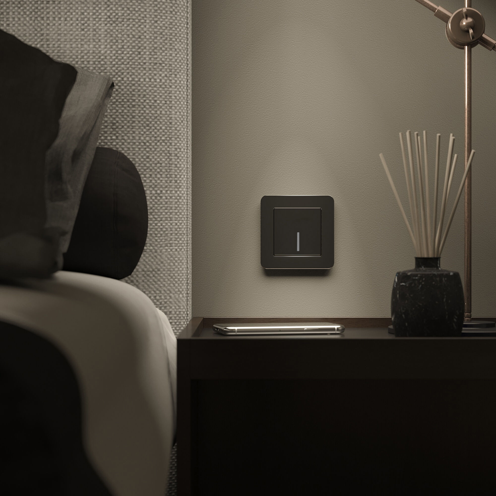 Рамка на 1 пост Platinum Werkel (черный алюминий) W0012608