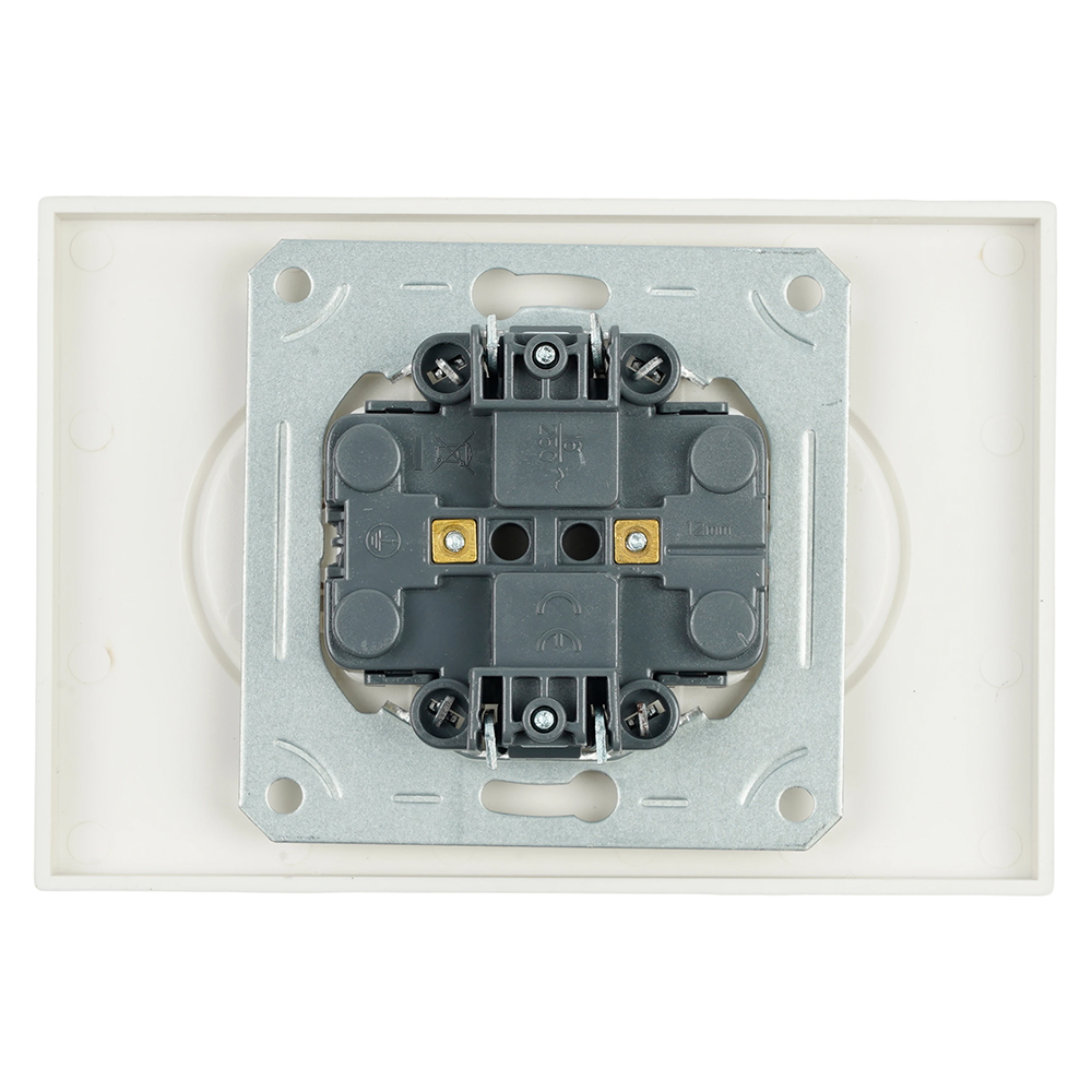 Розетка 2-местная с защитной шторкой, STEKKER,  б/з, 250В, 16А, серия Эмили, RST16-5116-08, кашемир, soft touch