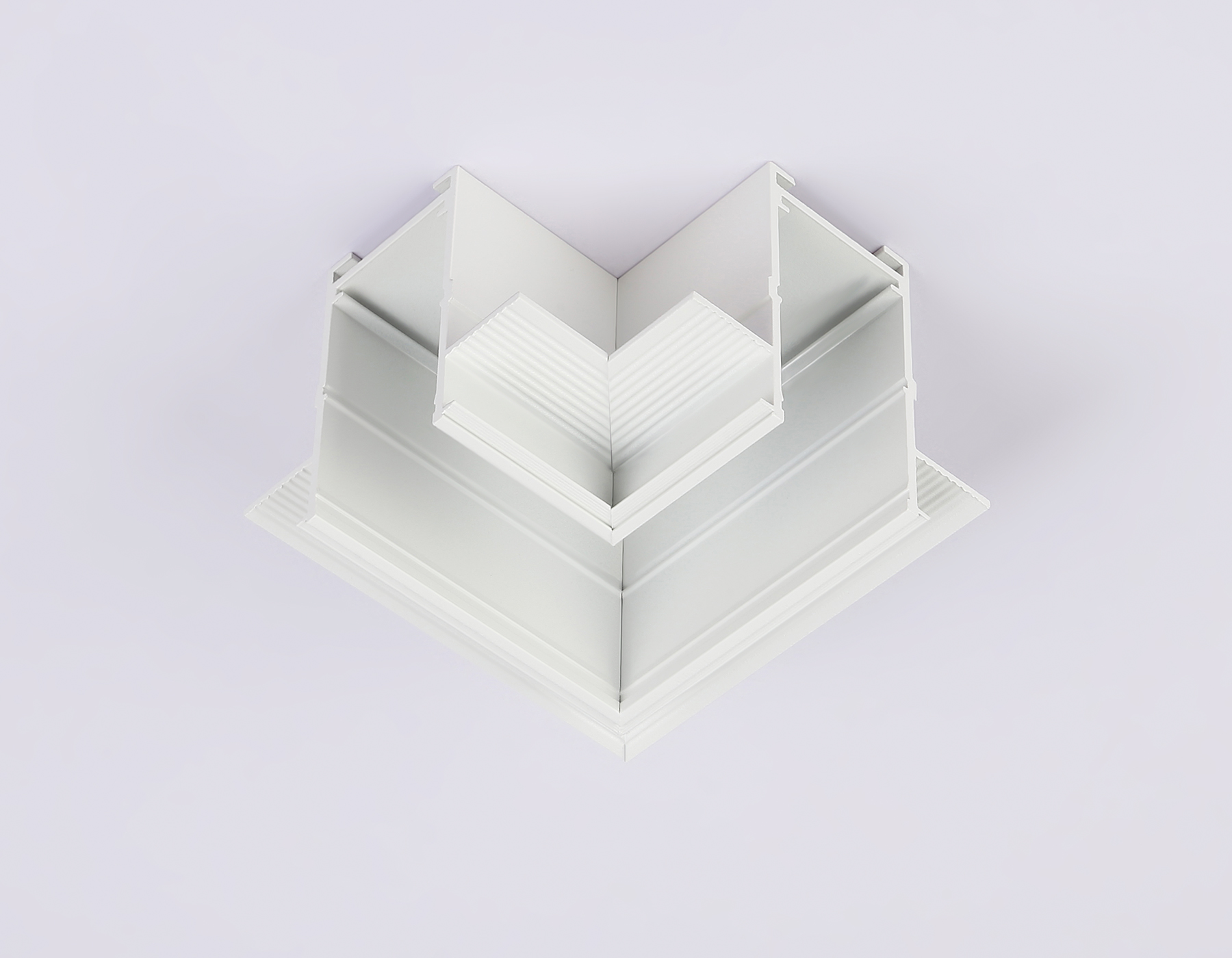 GL1039 WH белый коннектор угловой для встраиваемого магнитного шинопровода Magnetic 220V 80*80*47