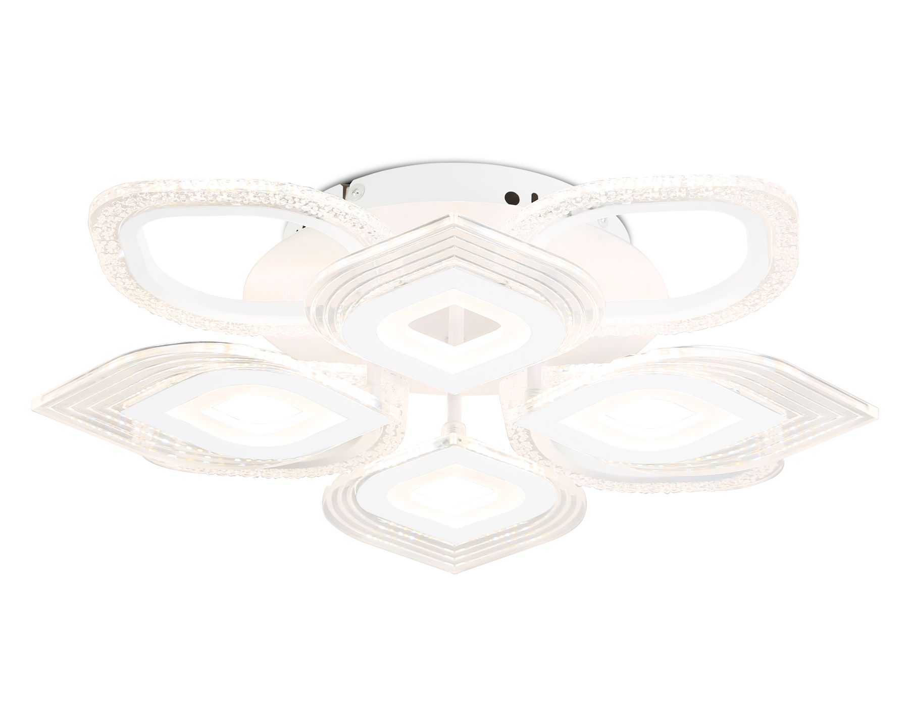 Потолочный LED светильник FA4294/4+4 WH белый 128W 3000K/4200K/6400K D555*120 (ПДУ ИК)