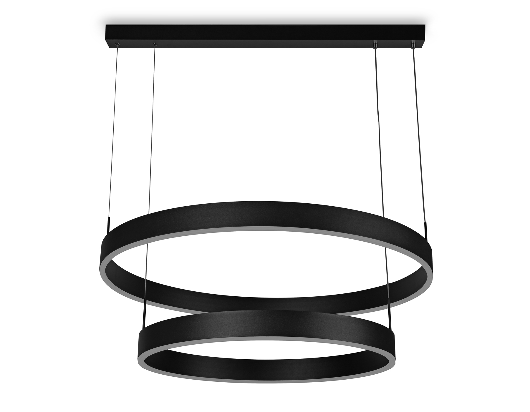 Подвесной светильник Ambrella FA6618/2 BK черный 119W D600/800*750 (ПДУ РАДИО 2.4G)