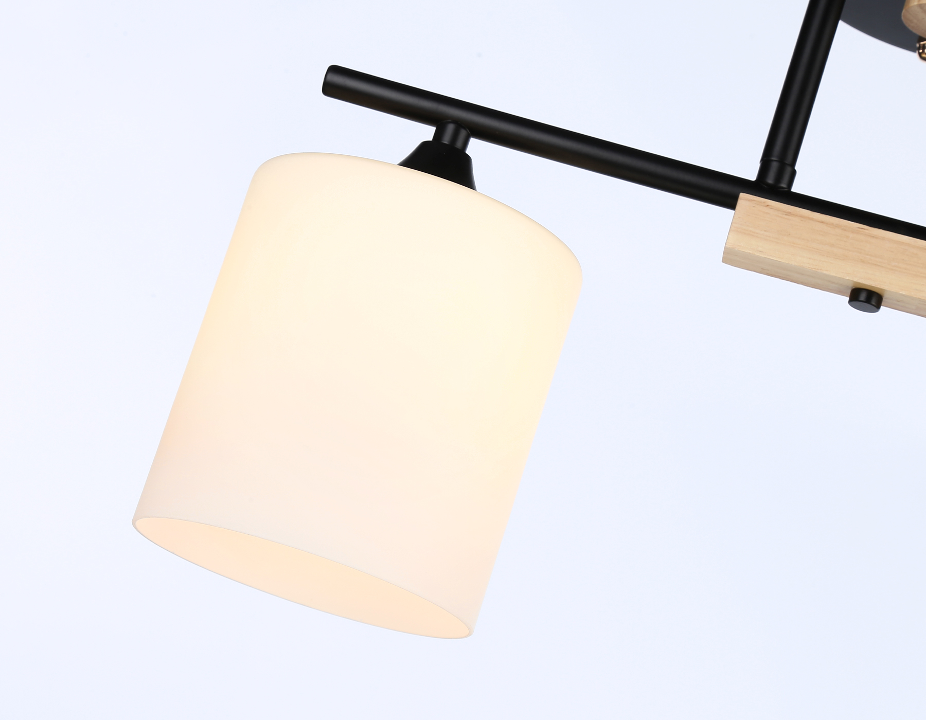 Светильник подвесной Ambrella TR9543/2 BK/FR черный/белый матовый E27/2 max 40W 435*120*280