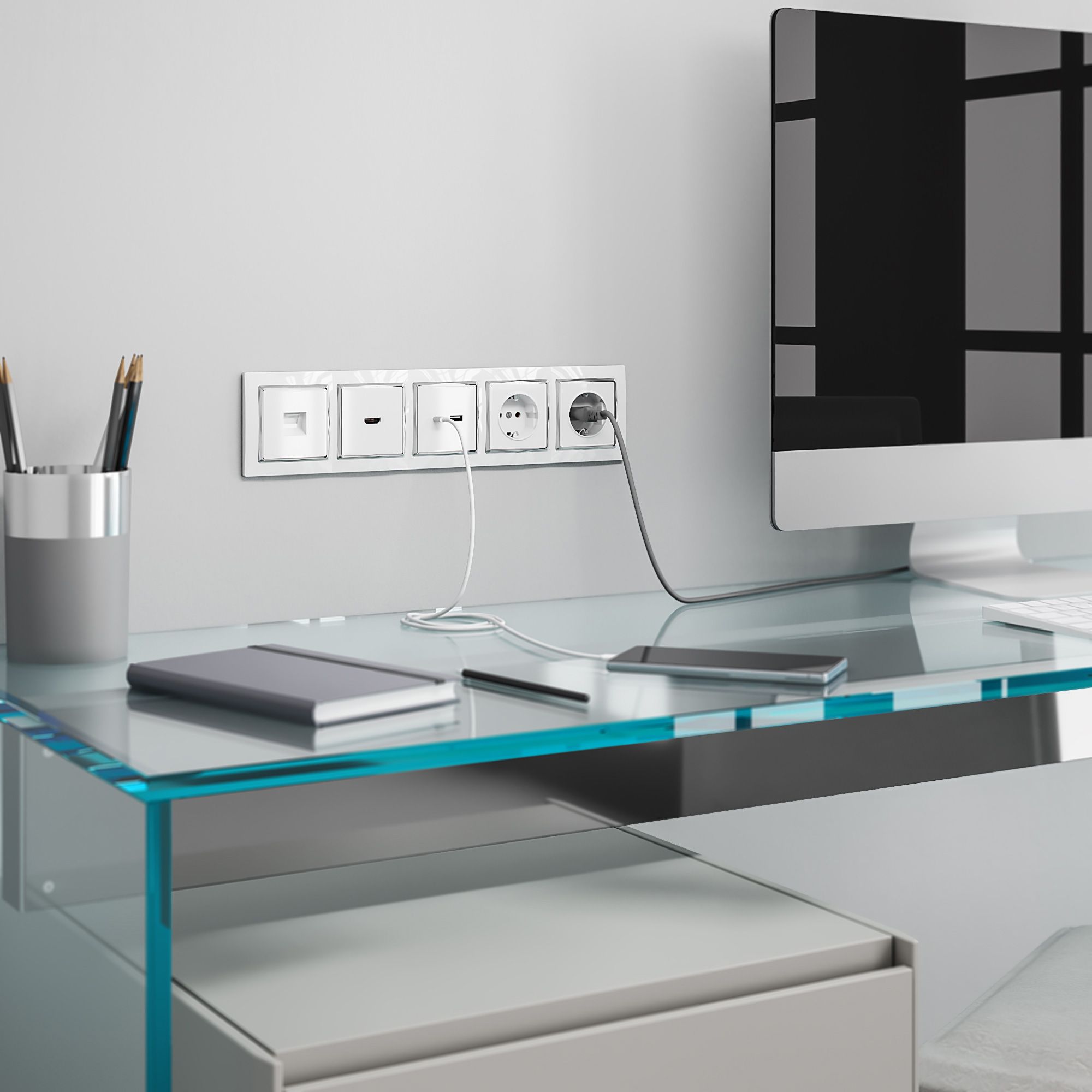 Рамка WERKEL Snabb на 5 постов (белая) WL03-Frame-05-white / W0051901 / a030802