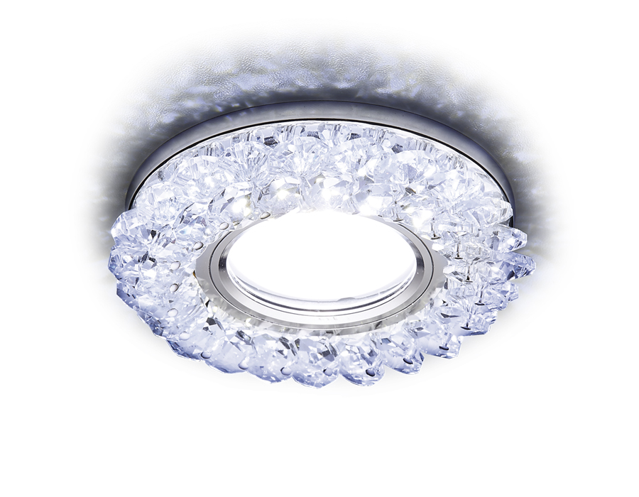 Встраиваемый светильник Ambrella S701 CL/CH/CLD хром/прозрачный MR16+3W(LED COLD)