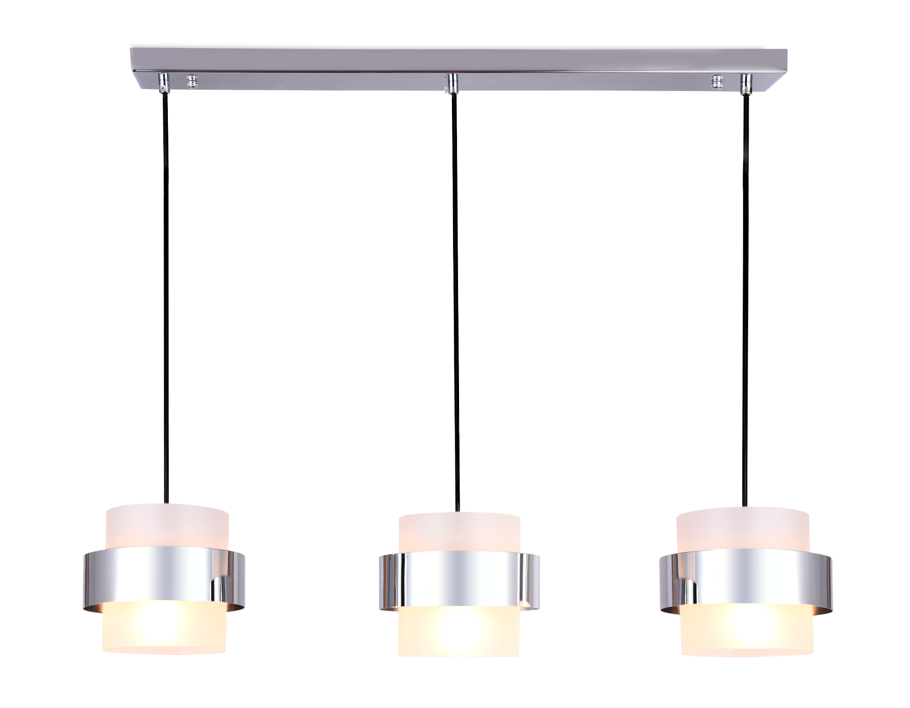 Подвесной светильник со сменной лампой Ambrella TR3651/3 CH/FR хром/матовый E27/3 max 40W 820*180*700