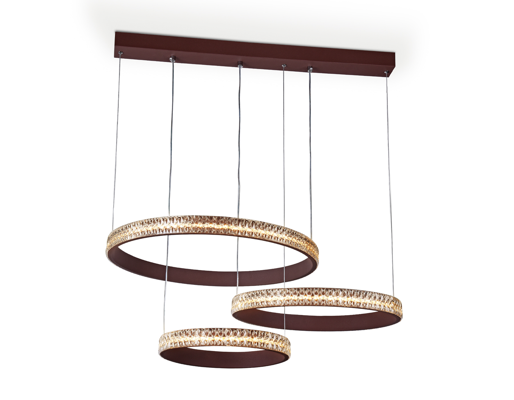 Потолочный светодиодный светильник с пультом Ambrella FA6162 CF кофе 99W 720*500*900 (ПДУ РАДИО 2.4)