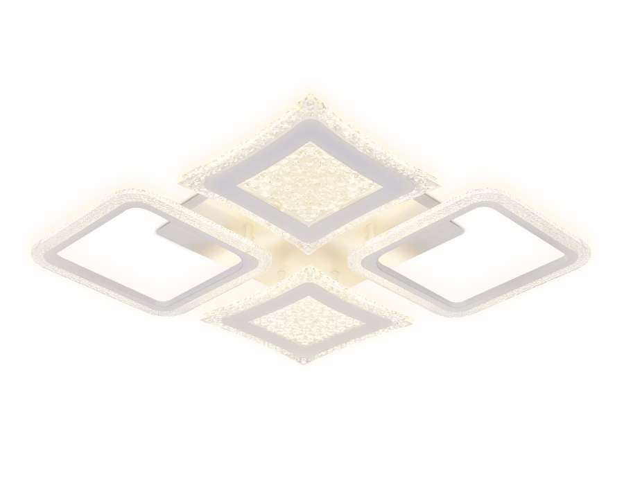 Потолочный светодиодный светильник Ambrella с пультом FA430 белый 112W 750*670*80