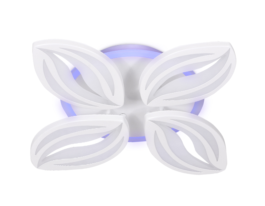 Потолочный светодиодный светильник Ambrella FA507/4 WH белый 96W+6.5W 550*550*100 (ПДУ РАДИО 2.4)