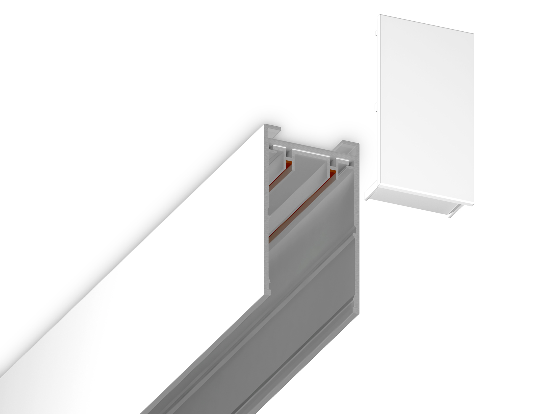 GL1057 WH белый заглушка для шинопровода Magnetic 220V 30.6*56*2 (2шт)