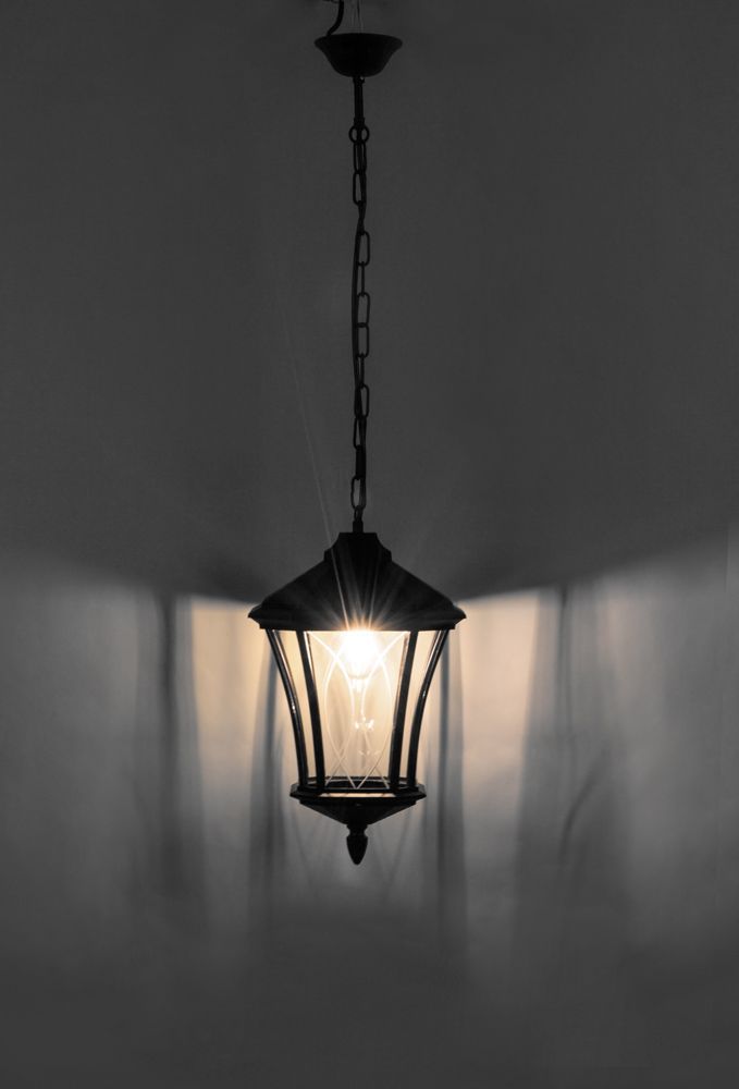 Светильник садово-парковый Feron PL4034 восьмигранный на цепочке 60W 230V E27, черный