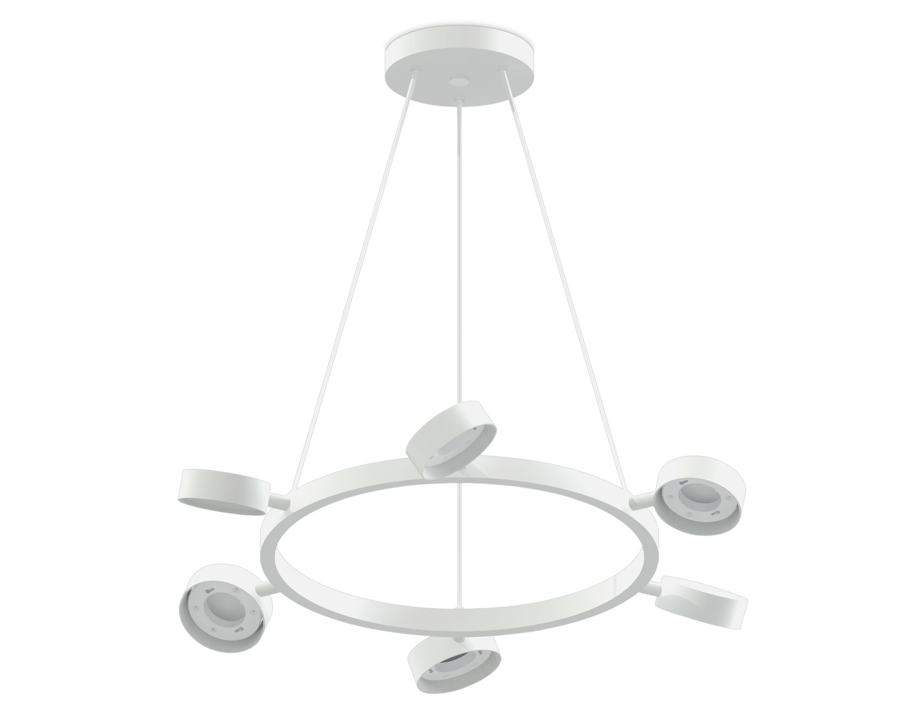 Корпус светильника подвесной поворотный Ambrella C9191/6 SWH белый песок D590*1200mm GX53/6 для насадок D85