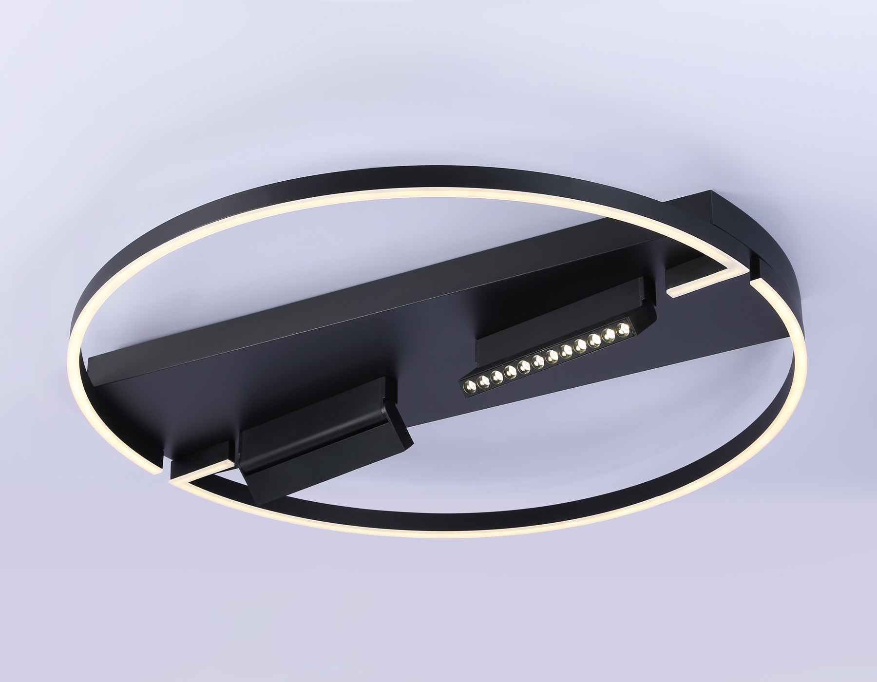 Потолочный светильник Ambrella FL51462/1+2 BK черный 106W 3000K-6400K+4200K D800*110 (ПДУ РАДИО 2.4G)