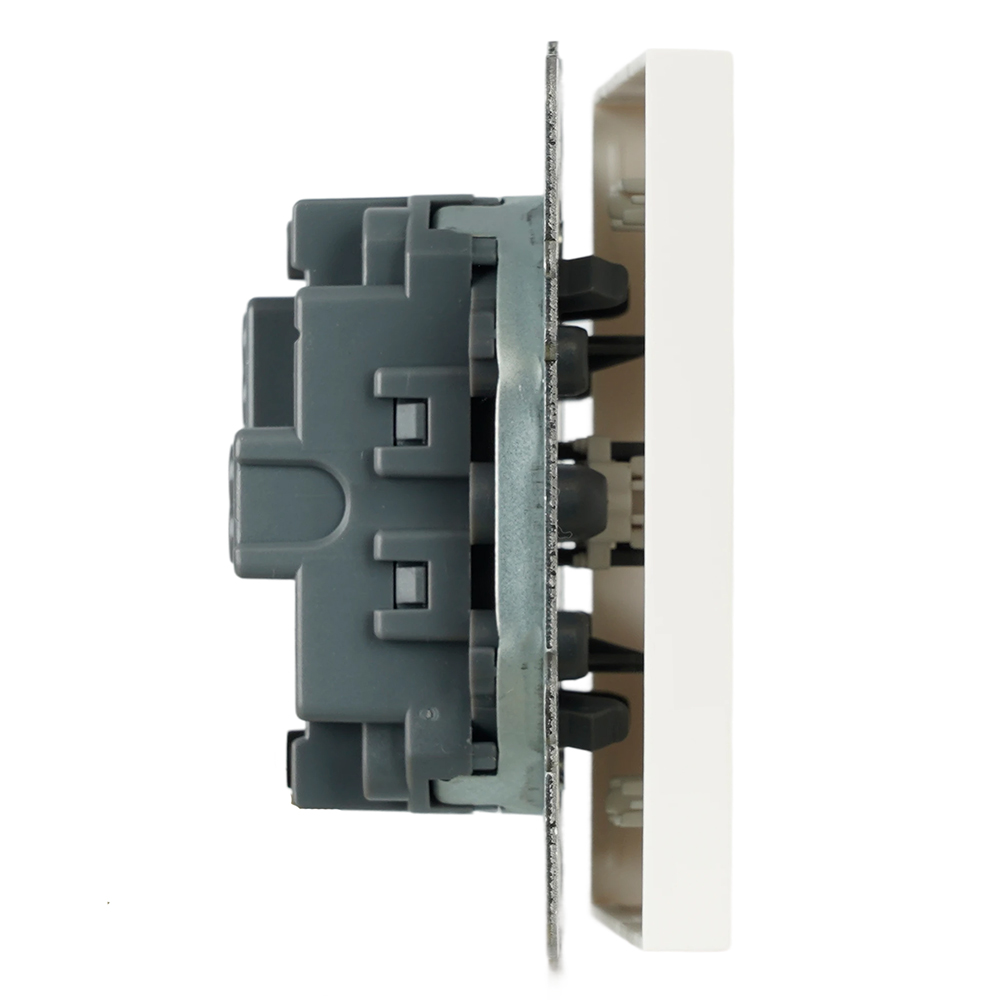 Выключатель 1-клавишный самовозвратный (механизм), STEKKER, 250В, 10А, серия Эмили, RSW10-5112-01, белый фарфор, soft touch