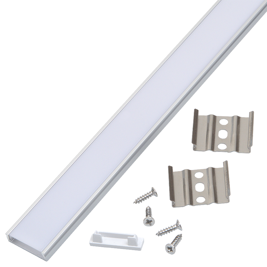 Профиль General GAL-General GLS-2000-6-24 (2м профиль+2м рассеиватель+2 заглушки +4скобы с шурупами)