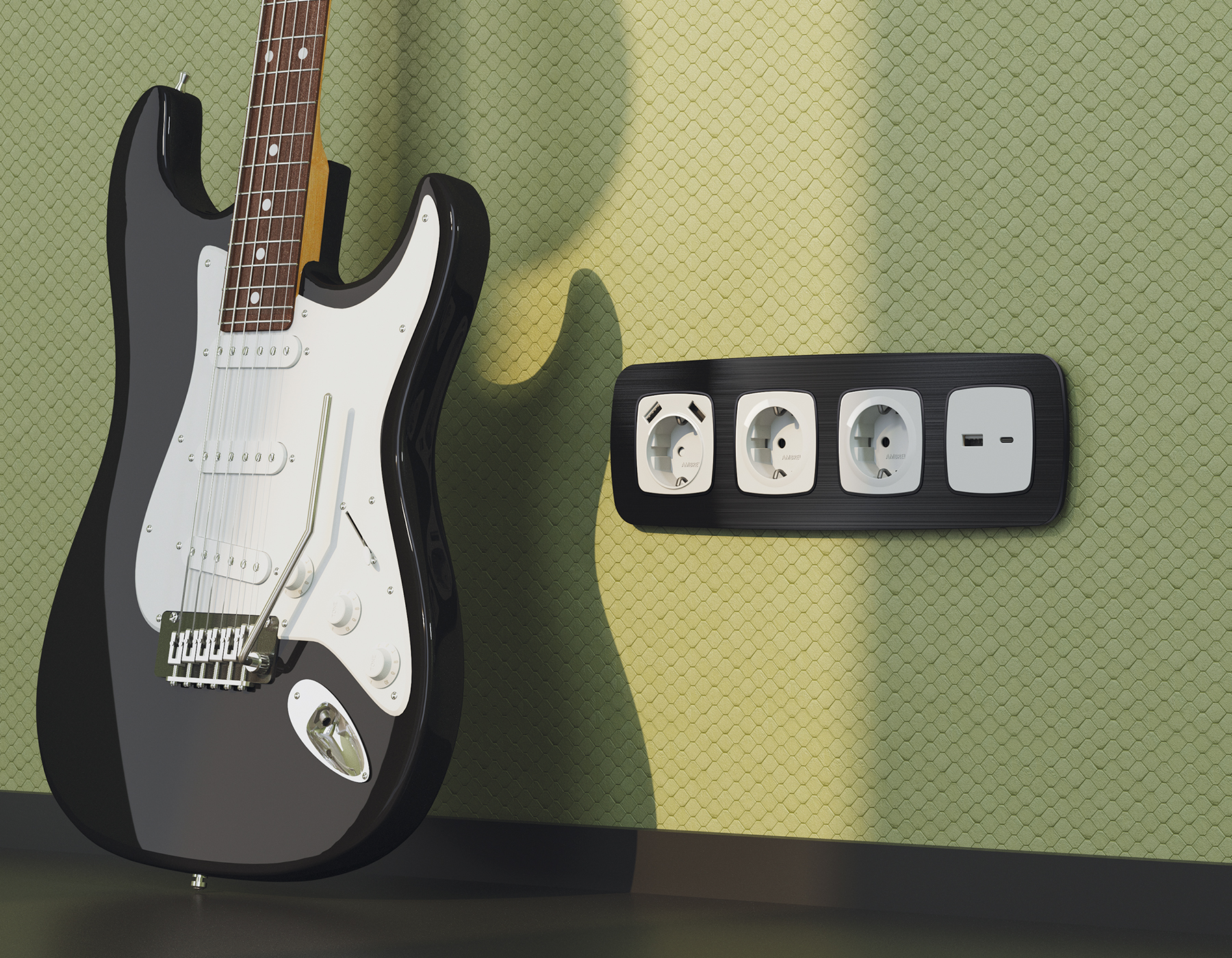 OF580501 Рамка OMEGA Radian (Черный Металл шлифованный) 1-ая