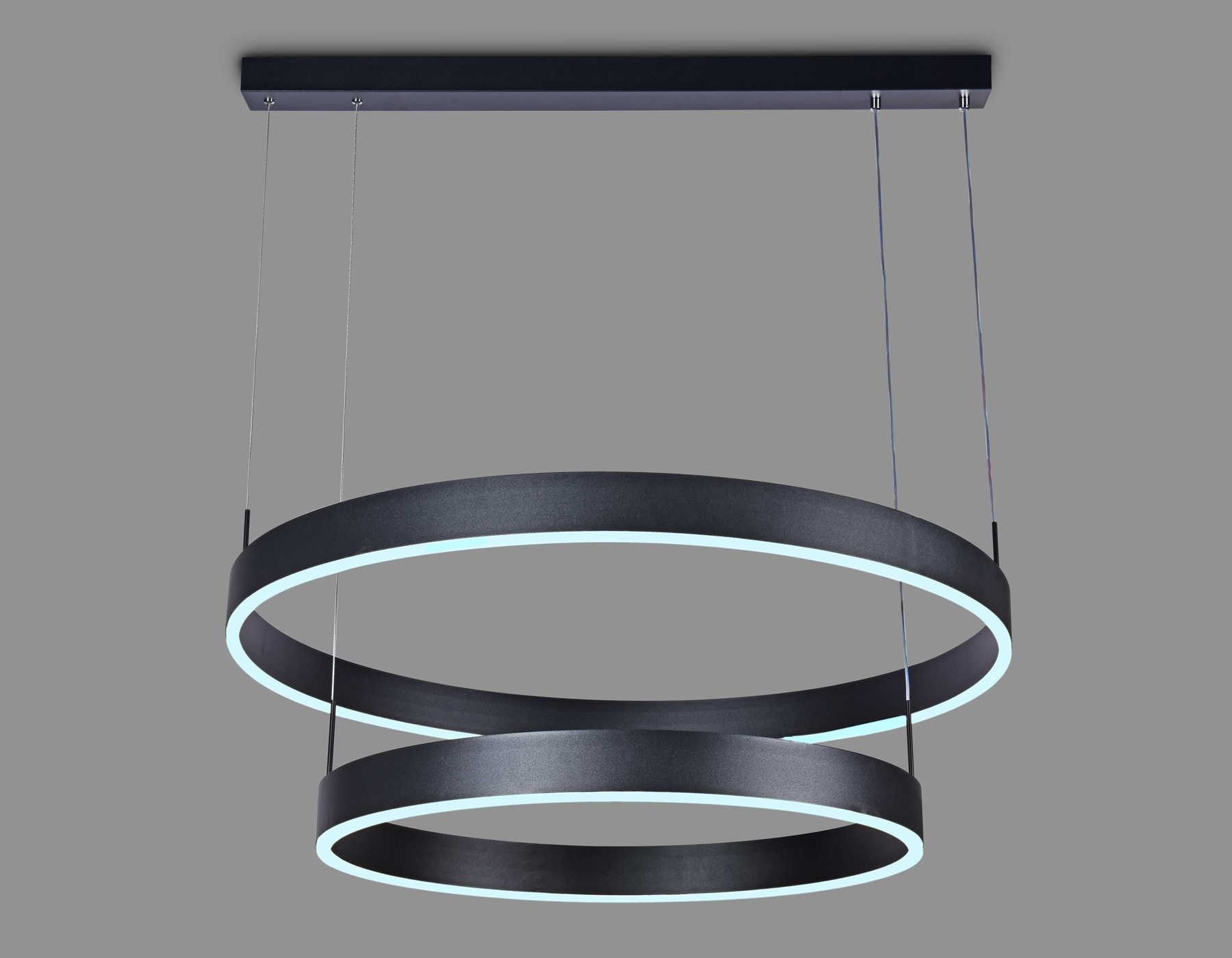 Подвесной светильник Ambrella FA6618/2 BK черный 119W D600/800*750 (ПДУ РАДИО 2.4G)