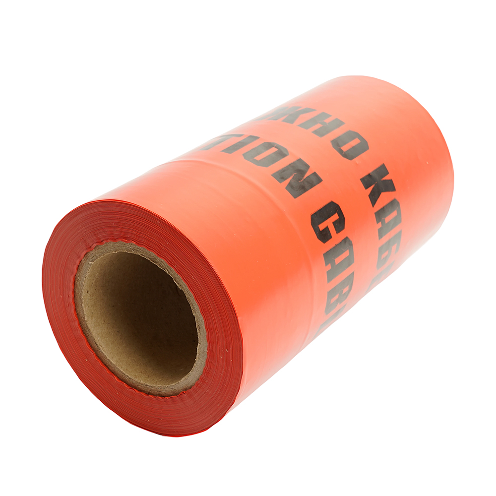 Лента сигнальная, 100 п.м.*250 мм*100 мкм, STEKKER красный/черный INTP10-250-100