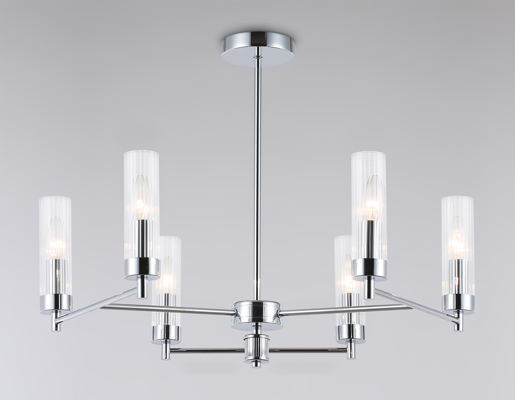 LH55151/6 CH/CL хром/прозрачный E14/6 max 40W D675*520